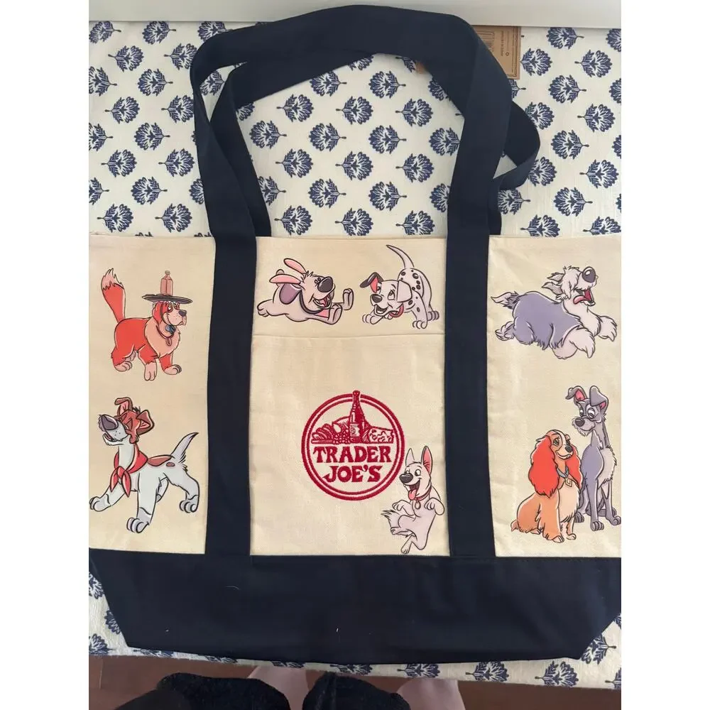 Disney Dogs Full Size Tote  Lady Nana Max Custom Made Trader Joes bag